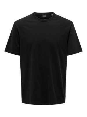 Only and Sons t-paita, ONSSMART LIFE REG ORGANIC SS TEE Musta