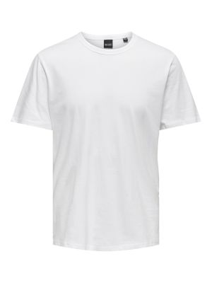 Only and Sons t-paita, ONSSMART LIFE REG ORGANIC SS TEE Valkoinen