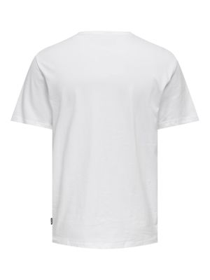 Only and Sons t-paita, ONSSMART LIFE REG ORGANIC SS TEE Valkoinen