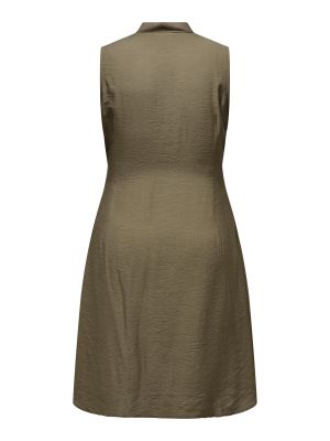 ONLY CARMAKOMA naisten mekko, CARBRITNEY SL CALF STRING DRESS Kaakaonruskea
