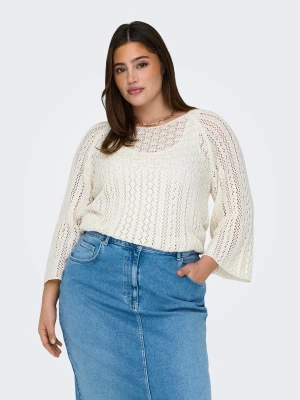 Only Carmakoma naisten neule, CARNOLA LIFE 3/4 PULLOVER KNT  Luonnonvalkoinen