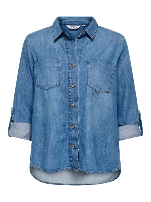 Only naisten farkkupaita, ONLYASMIN SHIRT L/S DNM AKM Sininen, Indigo