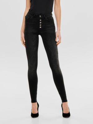 Only Naisten Farkut, Blush Hw Button Sk Ankle Musta