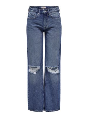 Only naisten farkut, ONLCARLA MID WIDE PIM267 Indigo