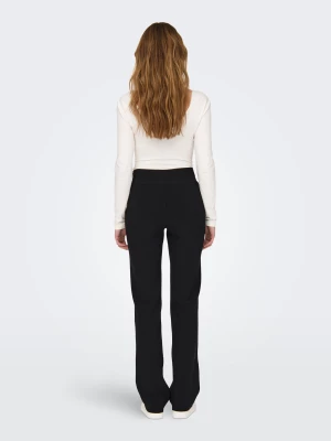 Only naisten housut, ONLCLEVER LIFE WIDE BAND LONG PANT Musta