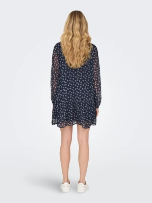 Only naisten mekko, ONLEMILIE LIFE L/S SHORT DRESS Sininen Kuosi