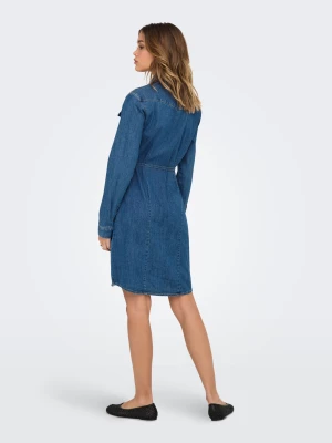 Only naisten mekko, ONLSASIA LS STRECH DENIM DRESS NOOS Indigo