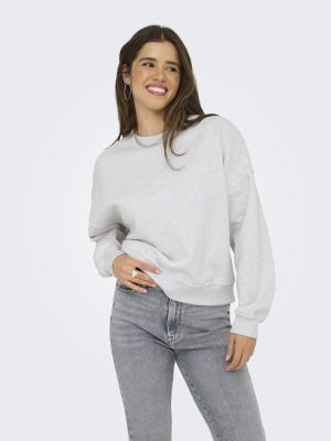 Only naisten svetari, ONLDAZE LS CREW NECK Vaaleanharmaa