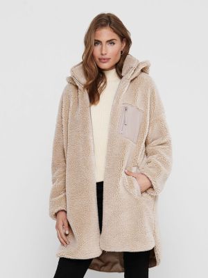 Only Naisten Teddytakki ONLSASCHA SHERPA JACKET CC OTW Luonnonvalkoinen