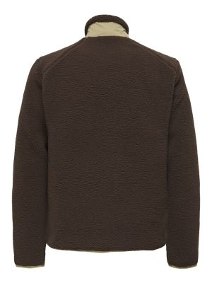 Only and Sons Miesten Teddytakki, DALLAS SHERPA JACKET Tummanruskea