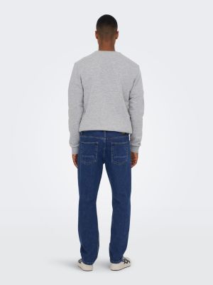 Only and Sons miesten farkut, EDGE BLUE 3813 STRAIGHT FIT Indigo