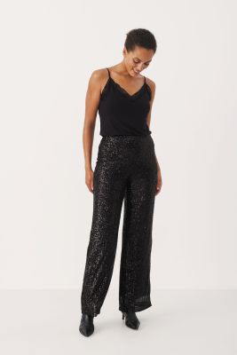 Part Two Naisten Housut, TATIANA PANT GLITTER Musta