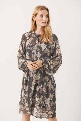 Part Two Naisten Mekko, Katla Dress (2nd hand) Ruskea Kuosi
