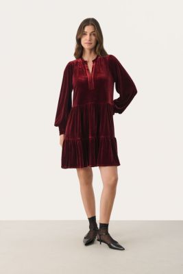 Part Two, Naisten Mekko, Viggase Samettimekko Pomegranate - Red