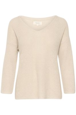 Part Two Naisten Neule, ETRONA PULLOVER Natural Pellava