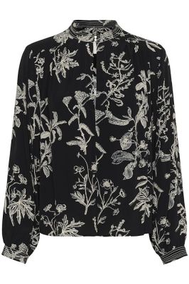 Part Two naisten pusero, SHIROMAPW BL Black Botanical Prin