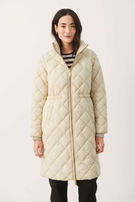 Part Two Naisten Toppatakki, CHEA QUILTED COAT Luonnonvalkoinen