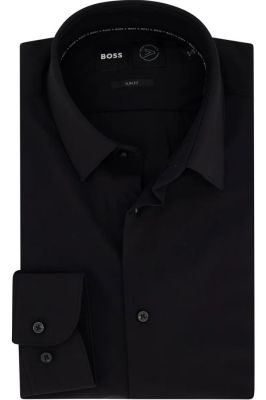 Hugo Boss Miesten Kauluspaita, P-HANK PERFORMANCE STRECH KAULUSPAITA Musta