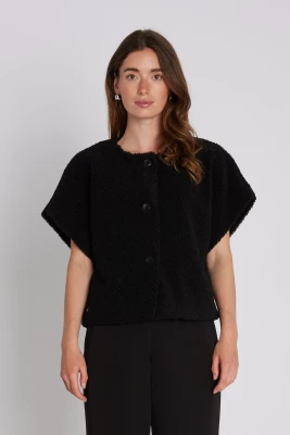 Philosophy Blues Original naisten liivi, TEDDY VEST Musta