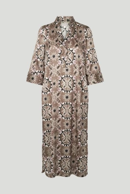 Philosophy Blues Original naisten mekko, SILKY SIMBIA DRESS Ruskea Kuosi