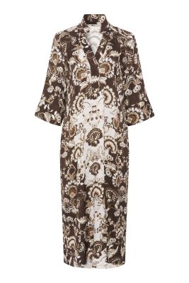 Philosophy Blues Original naisten mekko,  SIMBIA DRESS Ruskea Kuosi
