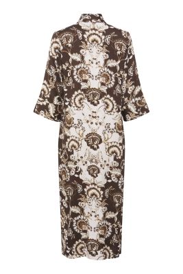 Philosophy Blues Original naisten mekko,  SIMBIA DRESS Ruskea Kuosi