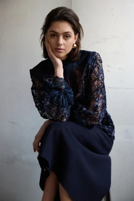 Philosophy Blues Original naisten pusero, ROYAL BLOUSE Tummansininen