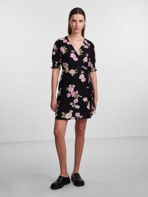 Pieces mekko, PCTALA 2/4 WRAP DRESS Musta Kuosi