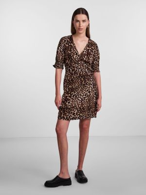 Pieces mekko, PCTALA 2/4 WRAP DRESS Ruskea Kuosi