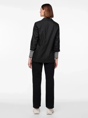 Pieces naisten bleiseri, PCBOSELLA 3/4 GLITTER BLAZER  Black Silver