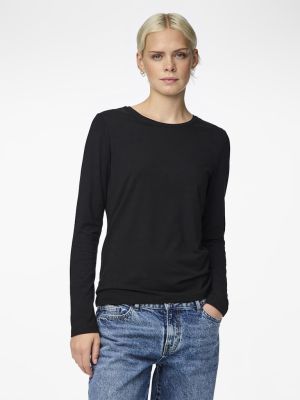 Pieces, Naisten Paita, Sirene LS Tee  Black