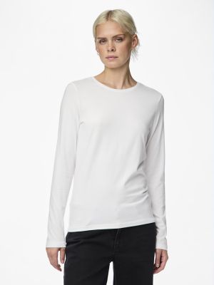 Pieces, Naisten Paita, Sirene LS Tee  Bright White