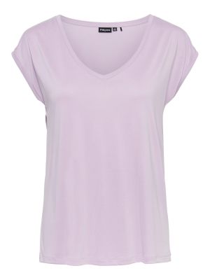 Pieces, Naisten T-paita, Pckamala Tee Noos Bc Vaalea Lila