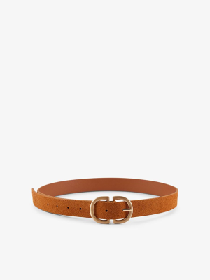 Pieces Naisten Vyö PCJUVA SUEDE JEANS BELT Cognac