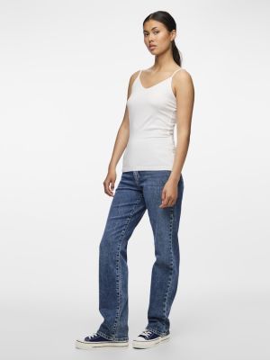 Pieces toppi, PCSIRENE SINGLET  Bright White
