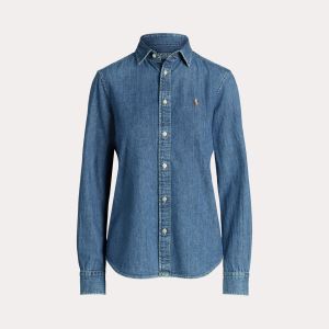 Polo Ralph Lauren farkkupaita, LS CRLTE ST-LONG SLEEVE-BUTTON FRONT SHI Indigo