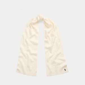 Polo Ralph Lauren huivi, WL CSHMR CSF-SCARF-OBLONG Luonnonvalkoinen