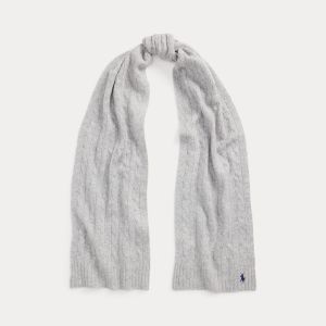 Polo Ralph Lauren huivi, WL CSHMR CSF-SCARF-OBLONG Vaaleanharmaa Melee
