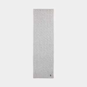 Polo Ralph Lauren huivi, WL CSHMR CSF-SCARF-OBLONG Vaaleanharmaa Melee