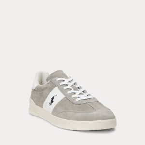 Polo Ralph Lauren kengät, HRT AERA SUEDE SNEAKER Vaaleanharmaa