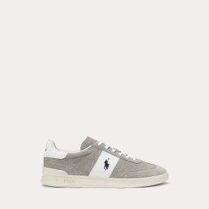 Polo Ralph Lauren kengät, HRT AERA SUEDE SNEAKER Vaaleanharmaa