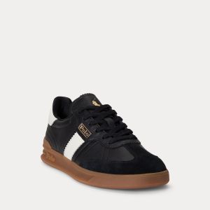Polo Ralph Lauren kengät, HTR AERA-SNEAKERS-LOW TOP LACE Musta