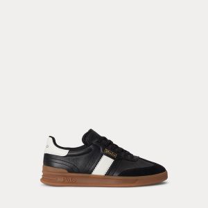 Polo Ralph Lauren kengät, HTR AERA-SNEAKERS-LOW TOP LACE Musta