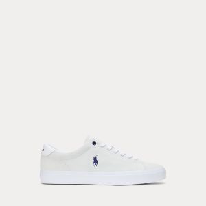 Polo Ralph Lauren kengät, LONGWOOD SUEDE SNEAKER Valkoinen