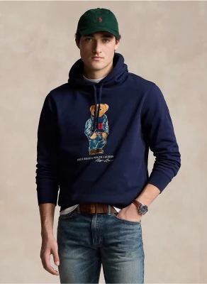 Polo Ralph Lauren Miesten Huppari, POLO BEAR FLEECE HOODIE Tummansininen