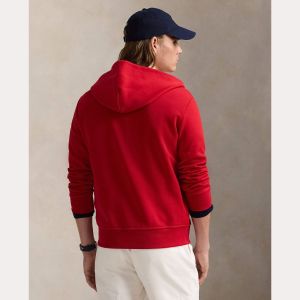 Polo Ralph Lauren miesten huppari, DOUBLE KNIT FULL ZIP HOODIE Punainen