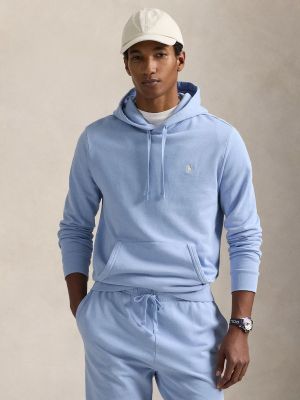 Polo Ralph Lauren miesten huppari, LOOPBACK FLEECE HOODIE Vaaleansininen
