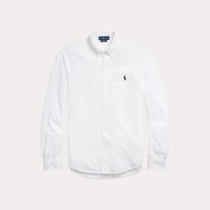 Polo Ralph Lauren Miesten Kauluspaita, FEATHERWEIGHT MESH SHIRT Valkoinen