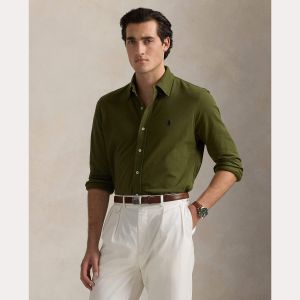 Polo Ralph Lauren Miesten Kauluspaita, FEATHERWEIGHT MESH SHIRT Vihreä