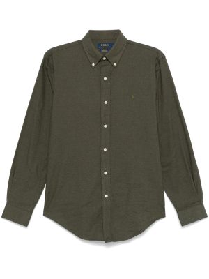 Polo Ralph Lauren Miesten Kauluspaita, CUSTOM FIT PERFORMANCE TWILL SHIRT Armeijanvihreä